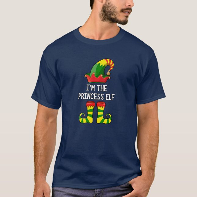Mig förmiddag princessen Älva Matcha Jul Familj T Shirt (Framsida)