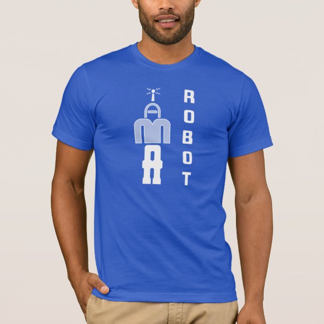 "MIG FÖRMIDDAG pusselT-tröja för en ROBOT" Tee (Framsida)