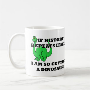 Mig förmiddag så få en Dinosaur den roliga muggen Kaffemugg