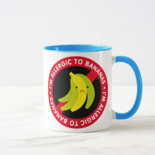 Mig förmiddag som är allergisk till bananer! mugg