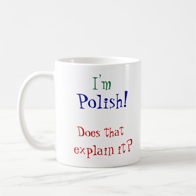 Mig förmiddag som är polsk! kaffemugg (Vänster)