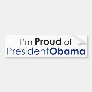 Mig förmiddag som är stolt av presidenten Obama Bildekal