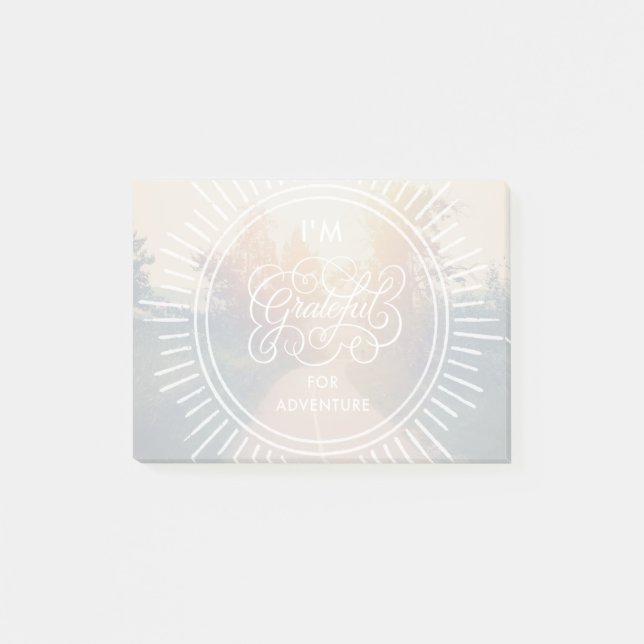 Mig förmiddag som är tacksam för äventyr post-it block (Framsida)