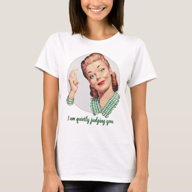 Mig förmiddag som bedömer tyst dig t-shirt (Framsida)