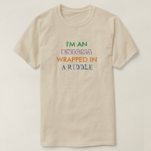 Mig förmiddag som en Enigma rappade i en gåta T-shirt