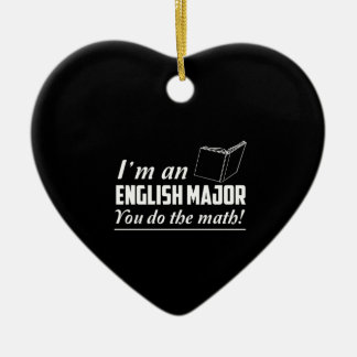 Mig förmiddag som ett engelska ha som huvudämne julgransprydnad keramik