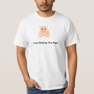 Mig förmiddag som får grisen! - Rött Tee Shirt