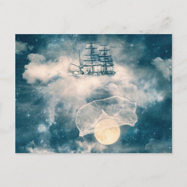 Mig förmiddag som går att komma med dig månen vykort (Framsida)