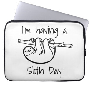 Mig förmiddag som har en Slothdag Laptop Sleeve