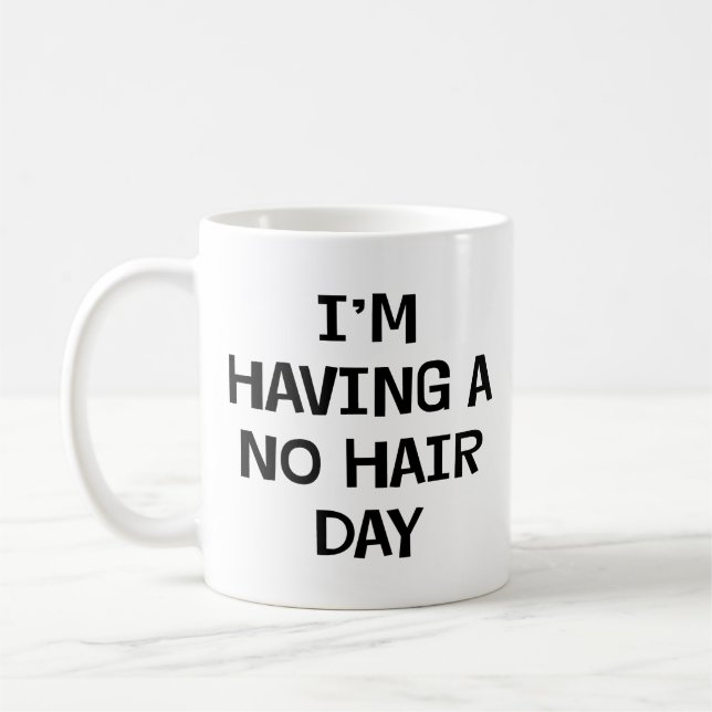 Mig förmiddag som har inget hår kaffemugg (Vänster)