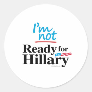 Mig förmiddag som inte är klar för Hillary Runt Klistermärke