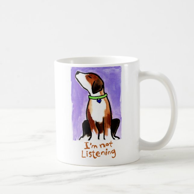 Mig förmiddag som inte lyssnar (vovven) kaffemugg (Höger)