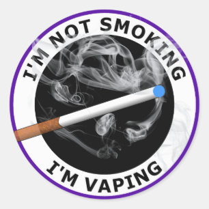 Mig förmiddag som INTE RÖKER I-förmiddagen VAPI Runt Klistermärke