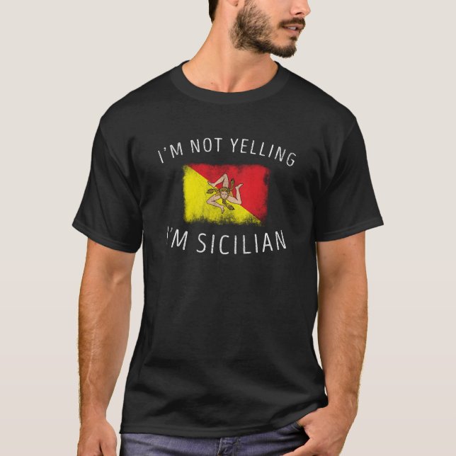 Mig förmiddag som inte skriker för Sicily för T Shirt (Framsida)