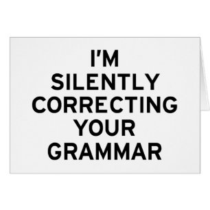Mig förmiddag som korrigerar grammatik hälsningskort
