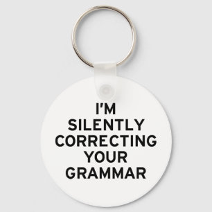 Mig förmiddag som korrigerar grammatik nyckelring