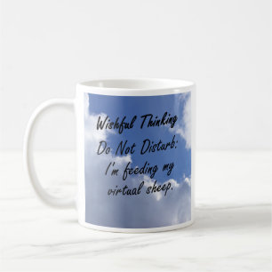 Mig förmiddag som matar min virtuella får kaffemugg