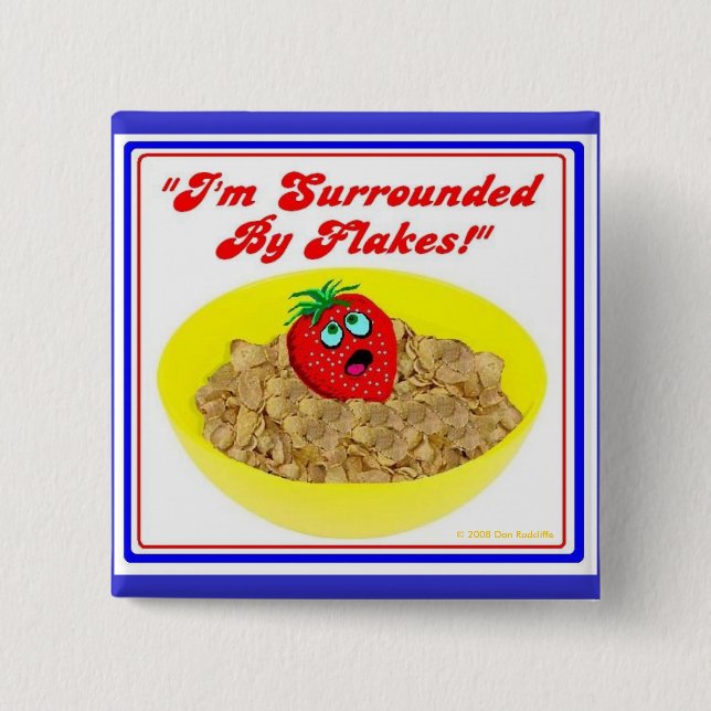 Mig förmiddag som omges av flingor! knapp (Framsida)