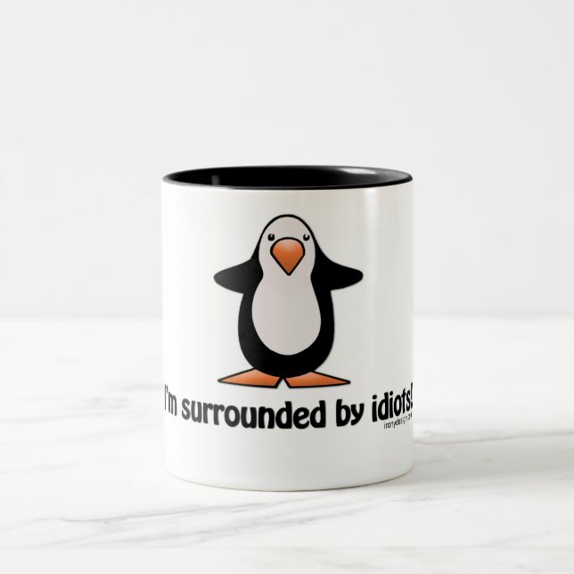 Mig förmiddag som omges av idioter! Två-Tonad mugg (Center)