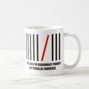 Mig förmiddag som parkeras diagonalt i ett kaffemugg