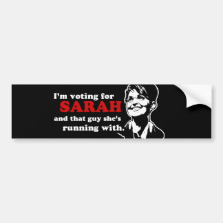 Mig förmiddag som röstar för den Sarah bildekalen Bildekal