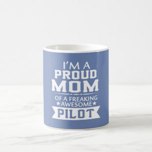 Mig förmiddag STOLT EN PILOTS MAMMA Kaffemugg