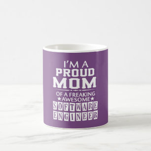 Mig förmiddag STOLT SOFTWAREINGENJÖR MAMMA Kaffemugg