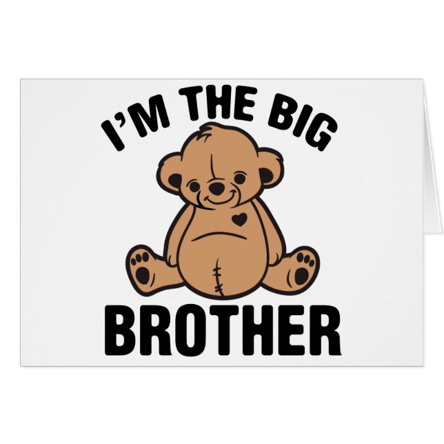 Mig förmiddag storebrodern hälsningskort (Framsidan Horizontal)