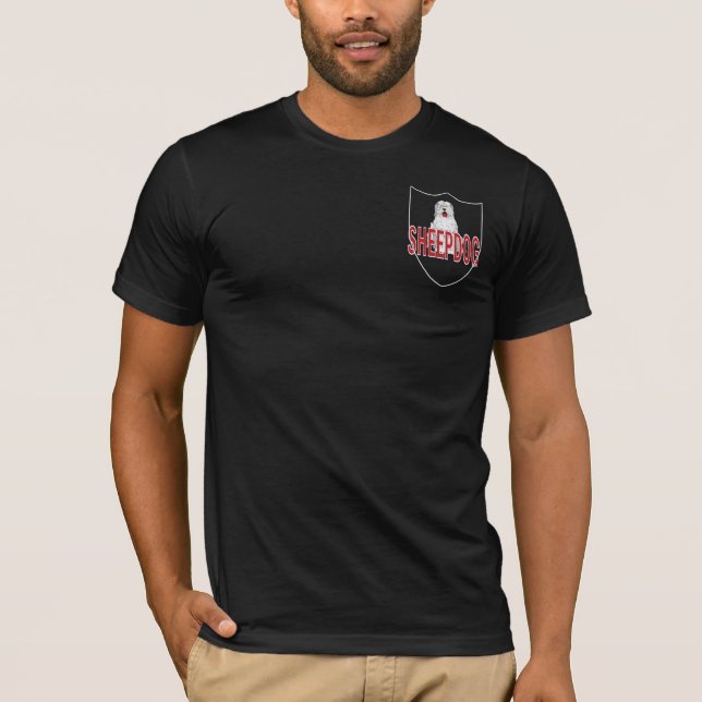 : "Mig förmiddag T-tröja för en Sheepdog" T-shirt (Framsida)
