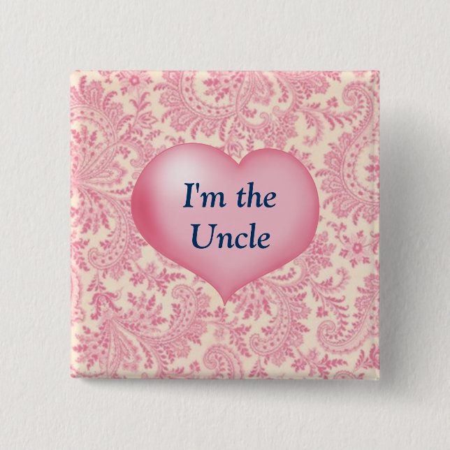 "Mig förmiddag unclen" rosa Knapp (Framsida)