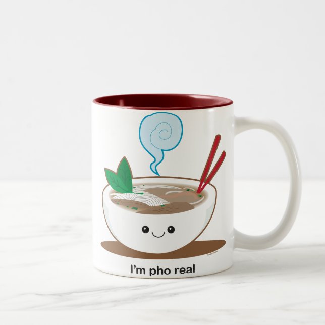 Mig förmiddag verkliga Pho Två-Tonad Mugg (Höger)