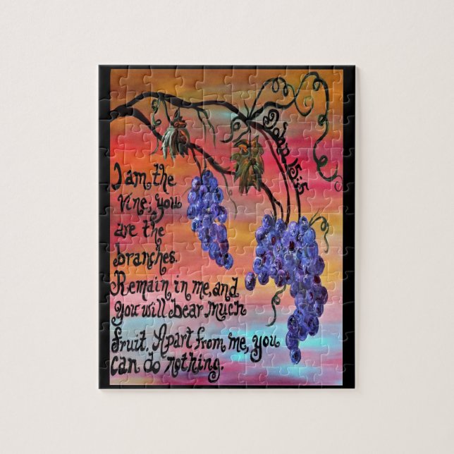 Mig förmiddag vinen John 15 5 Pussel (Vertikal)