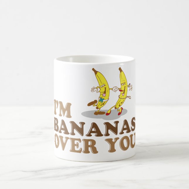Mig förmiddagbananer över dig - dansbananer kaffemugg (Center)