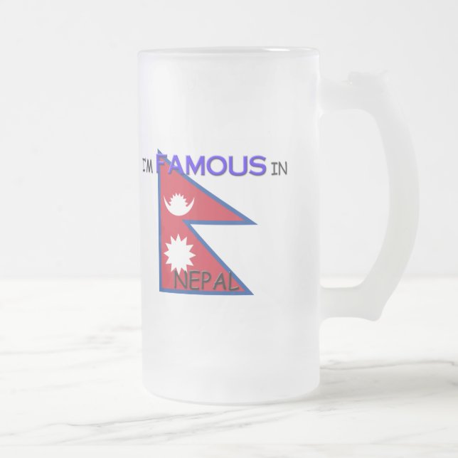 Mig förmiddagberömd i NEPAL Frostat Ölglas (Höger)