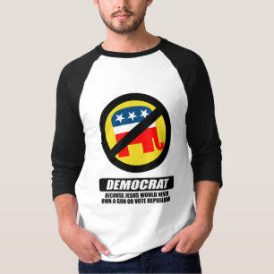 Mig förmiddagdemokrat, därför att Jesus skulle T-shirt