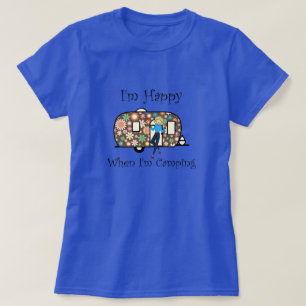 Mig förmiddaglycklig när I-förmiddag som campar T Shirt