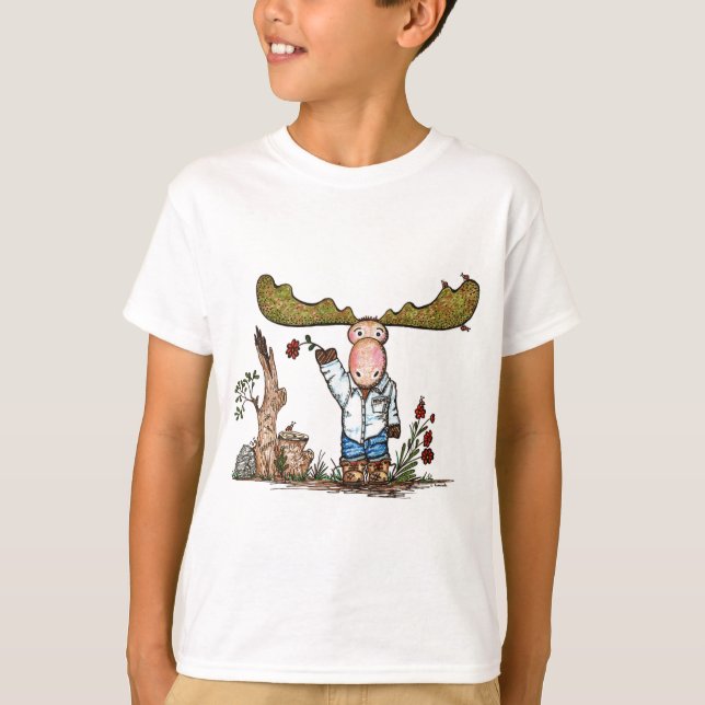 Mig förmiddagMoe älg Tee (Framsida)