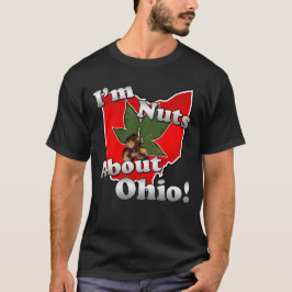 Mig förmiddagnöt om Ohio, roligt rött Buckeyenöt Tee Shirt