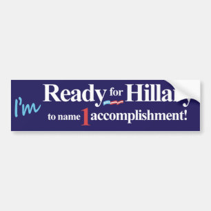 Mig förmiddagredo för att Hillary ska namnge 1 Bildekal