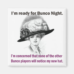 mig förmiddagredo för den Bunco natten Magnet