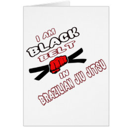 Mig förmiddagsvartbälte i brasilianska Jiu Jitsu. Hälsningskort