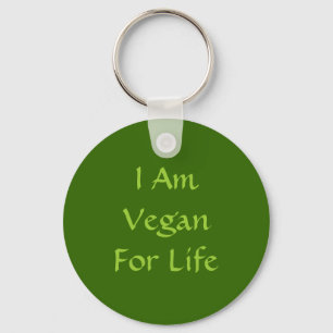 Mig förmiddagVegan för liv. Grönt. Slogan. Nyckelring