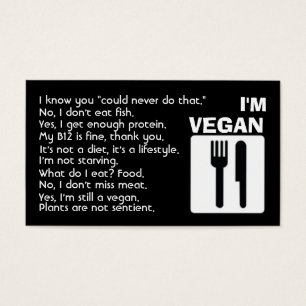 Mig förmiddagVegan: Svar Visitkort