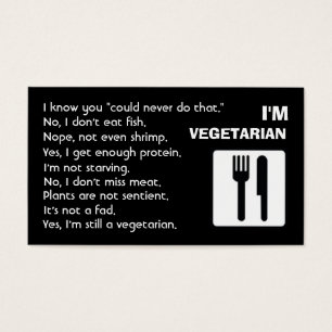 Mig förmiddagvegetarian: Svar Visitkort