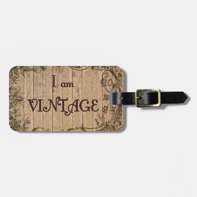 Mig förmiddagvintage bagagebricka (Horisontell Framsida)