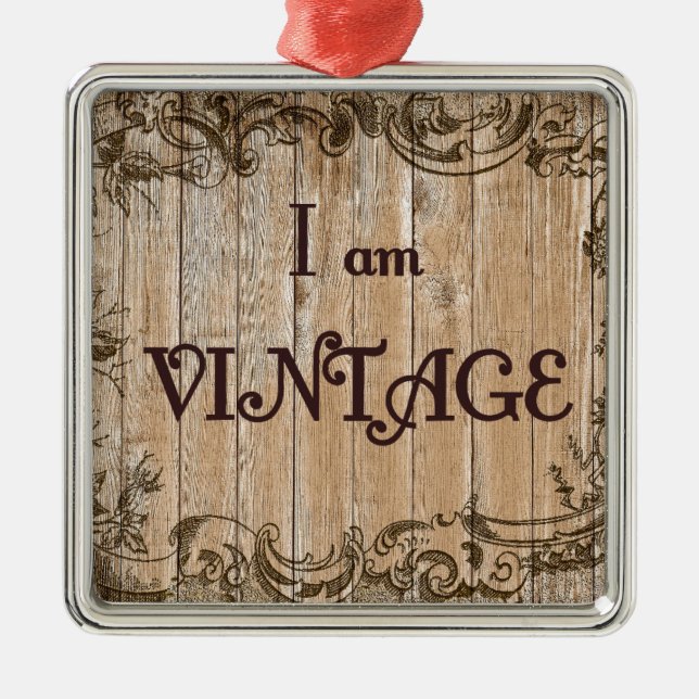 Mig förmiddagvintage julgransprydnad metall (Framsidan)