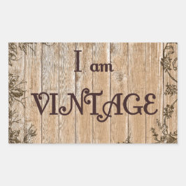 Mig förmiddagvintage rektangulärt klistermärke