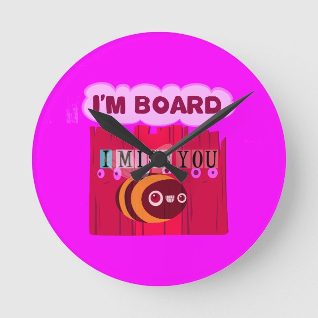 Mig Fröcken dig borrad I-förmiddag Rund Klocka (Framsida)