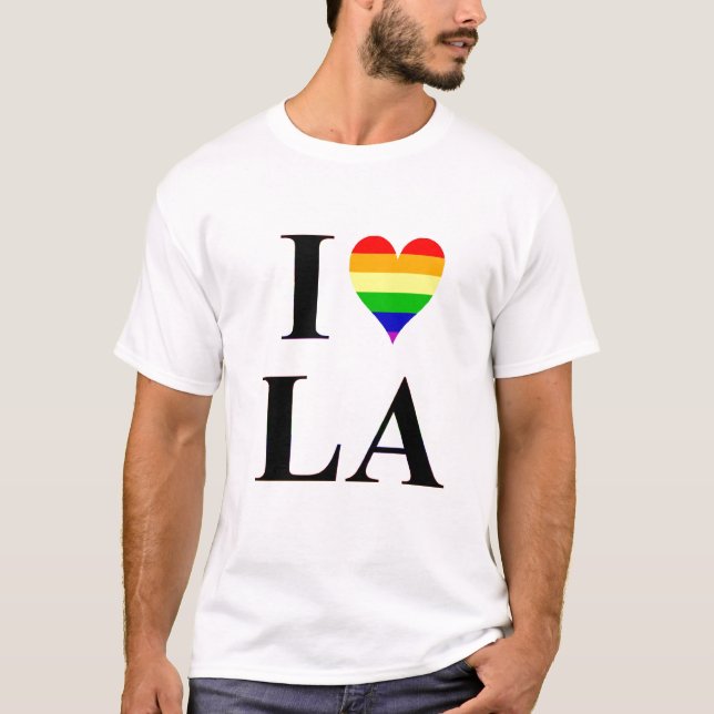 Mig glad hjärta Los Angeles Kalifornien T Shirt (Framsida)