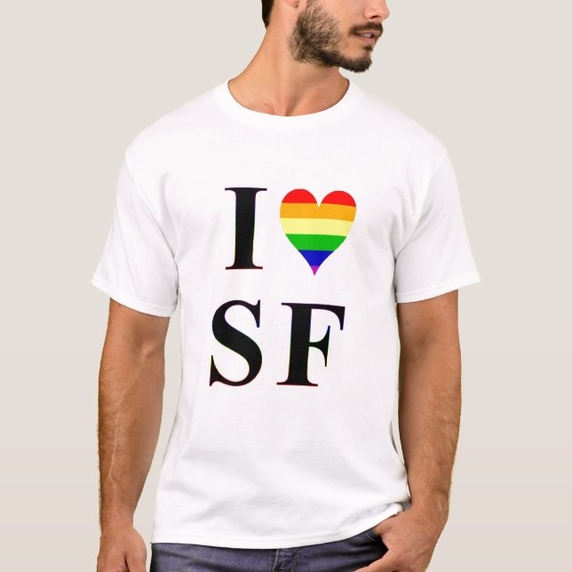 Mig glad hjärta San Francisco T Shirt (Framsida)